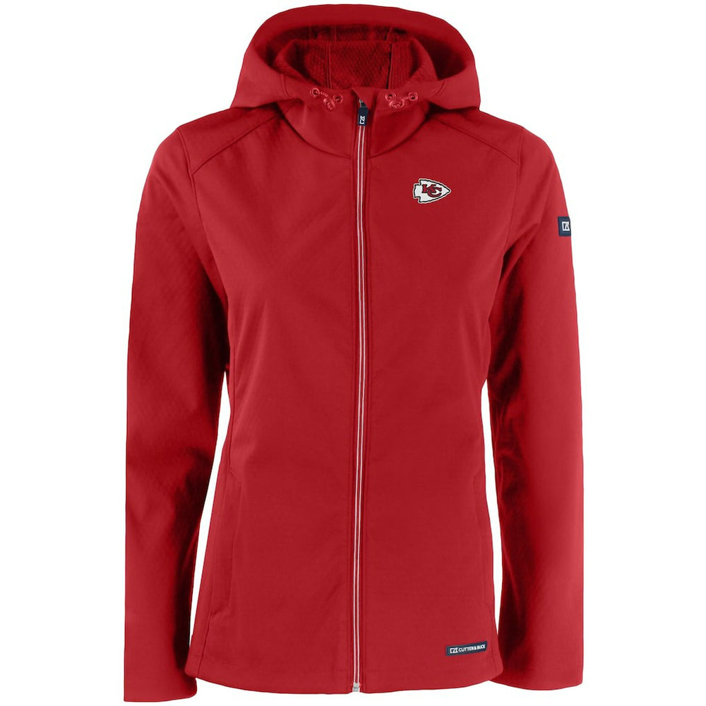 Cutter & Buck Women's Evoke Eco Softshell Recycled Full-Zip Hooded Jacket - Kansas City Chiefs