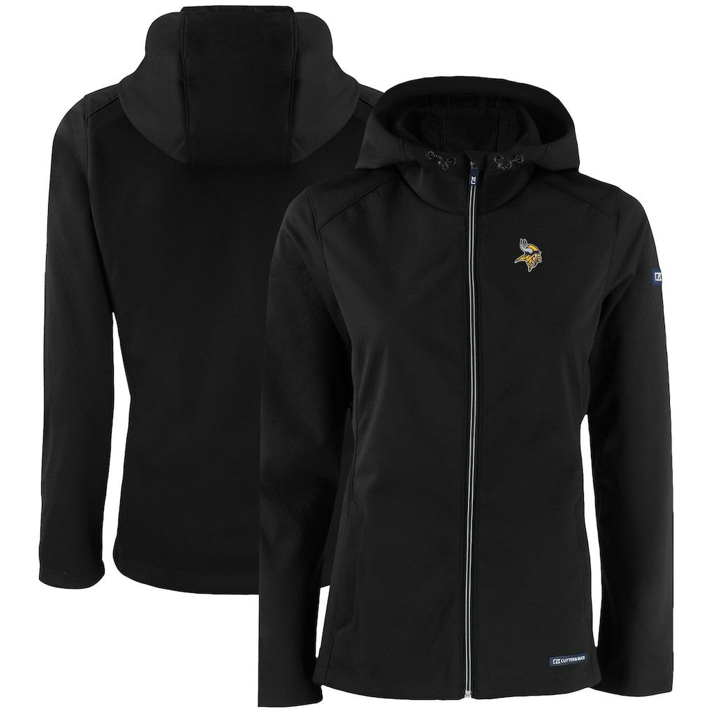 Cutter & Buck Women's Evoke Eco Softshell Recycled Full-Zip Hooded Jacket - Minnesota Vikings