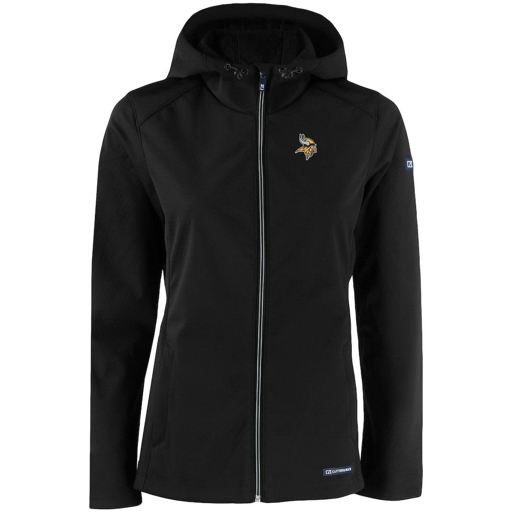 Cutter & Buck Women's Evoke Eco Softshell Recycled Full-Zip Hooded Jacket - Minnesota Vikings