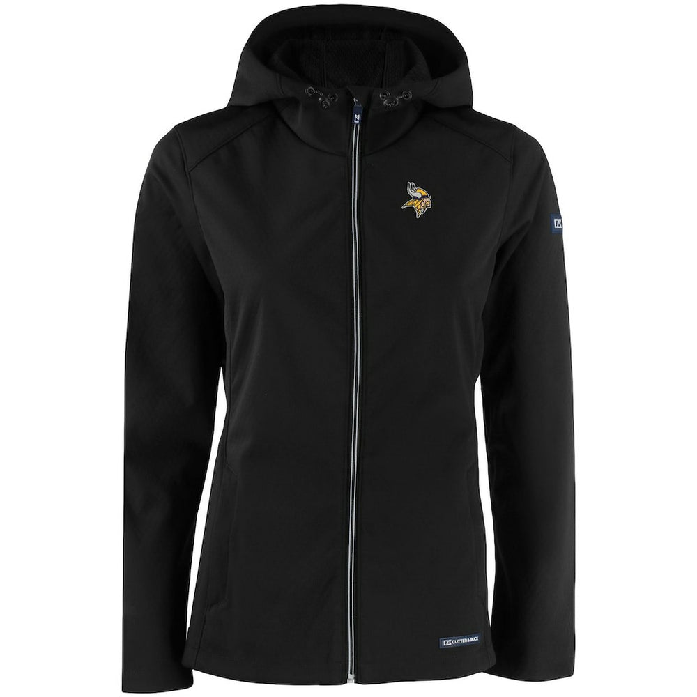 Cutter & Buck Women's Evoke Eco Softshell Recycled Full-Zip Hooded Jacket - Minnesota Vikings