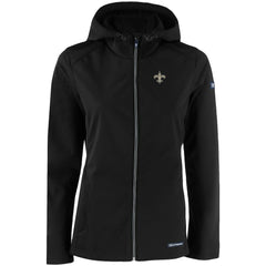 Cutter & Buck Women's Evoke Eco Softshell Recycled Full-Zip Hooded Jacket - New Orleans Saints