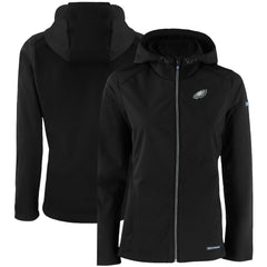 Cutter & Buck Women's Evoke Eco Softshell Recycled Full-Zip Hooded Jacket - Philadelphia Eagles