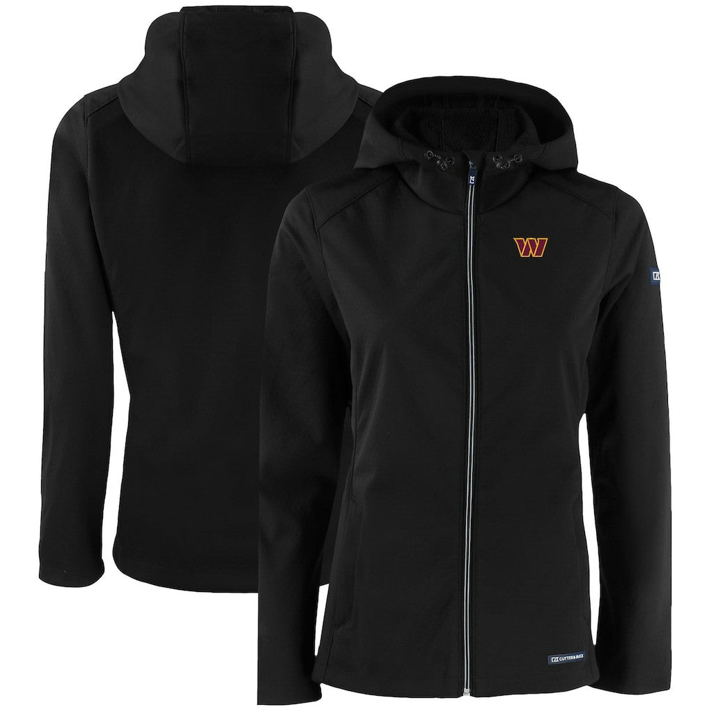 Cutter & Buck Women's Evoke Eco Softshell Recycled Full-Zip Hooded Jacket - Washington Commanders