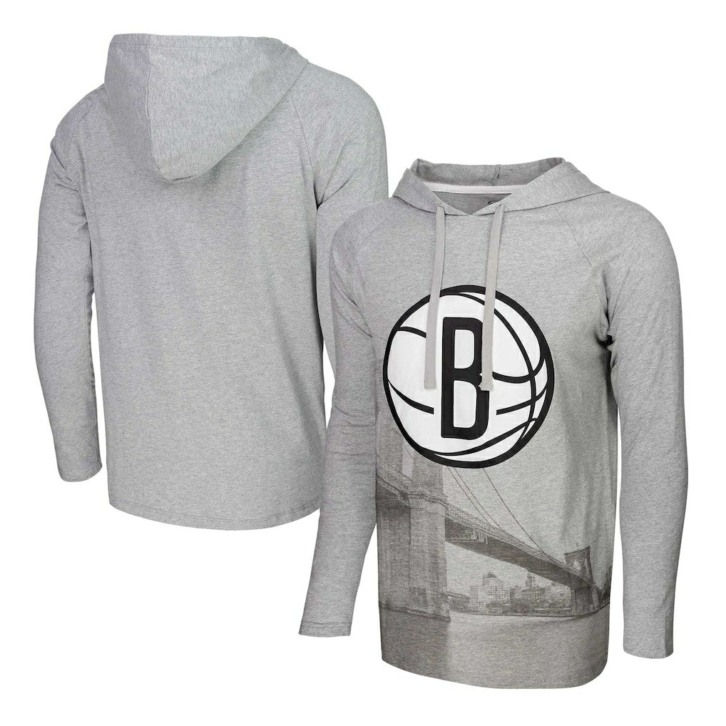 NBA Brooklyn Nets Stadium Essentials Atrium Raglan Long Sleeve Hoodie T-Shirt