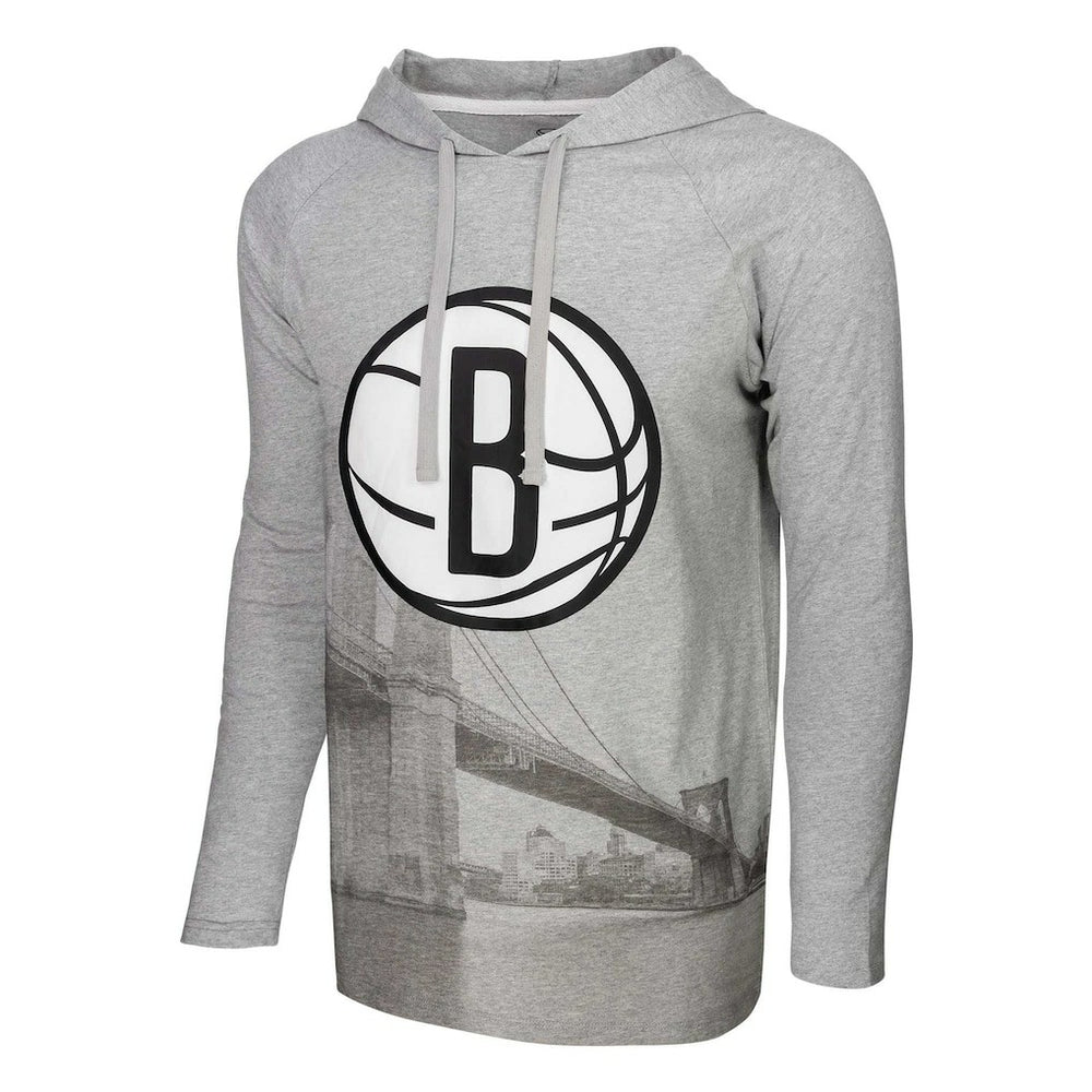 NBA Brooklyn Nets Stadium Essentials Atrium Raglan Long Sleeve Hoodie T-Shirt