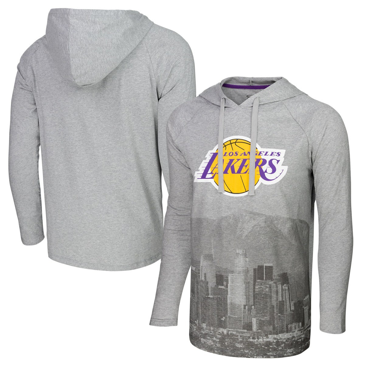 NBA Los Angeles Lakers Stadium Essentials Atrium Raglan Long Sleeve Hoodie T-Shirt