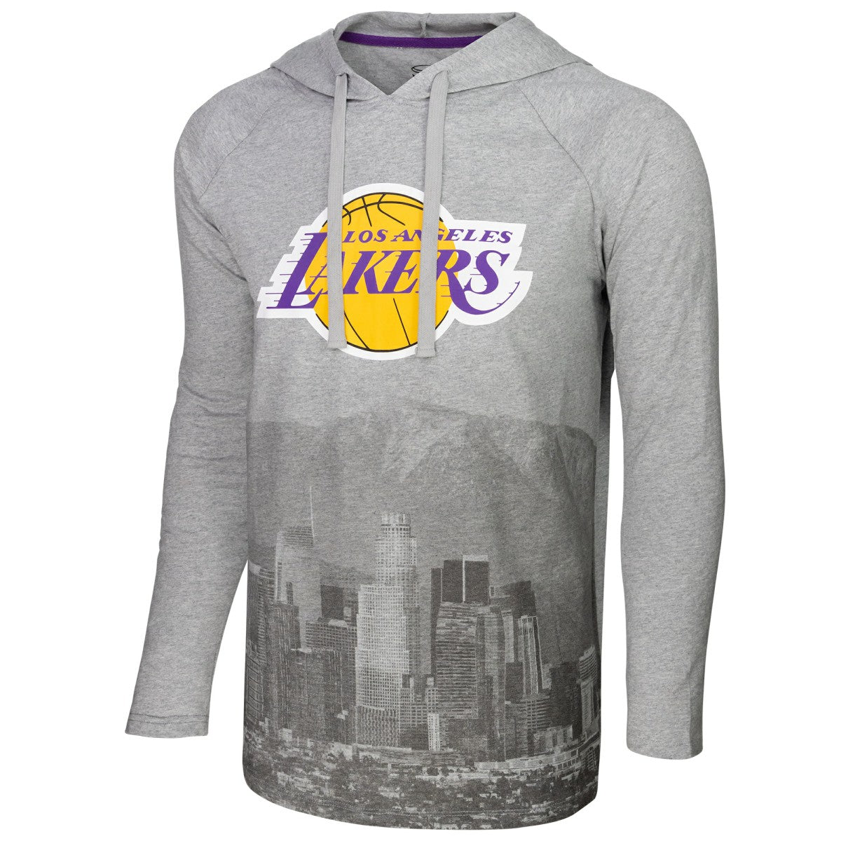 NBA Los Angeles Lakers Stadium Essentials Atrium Raglan Long Sleeve Hoodie T-Shirt
