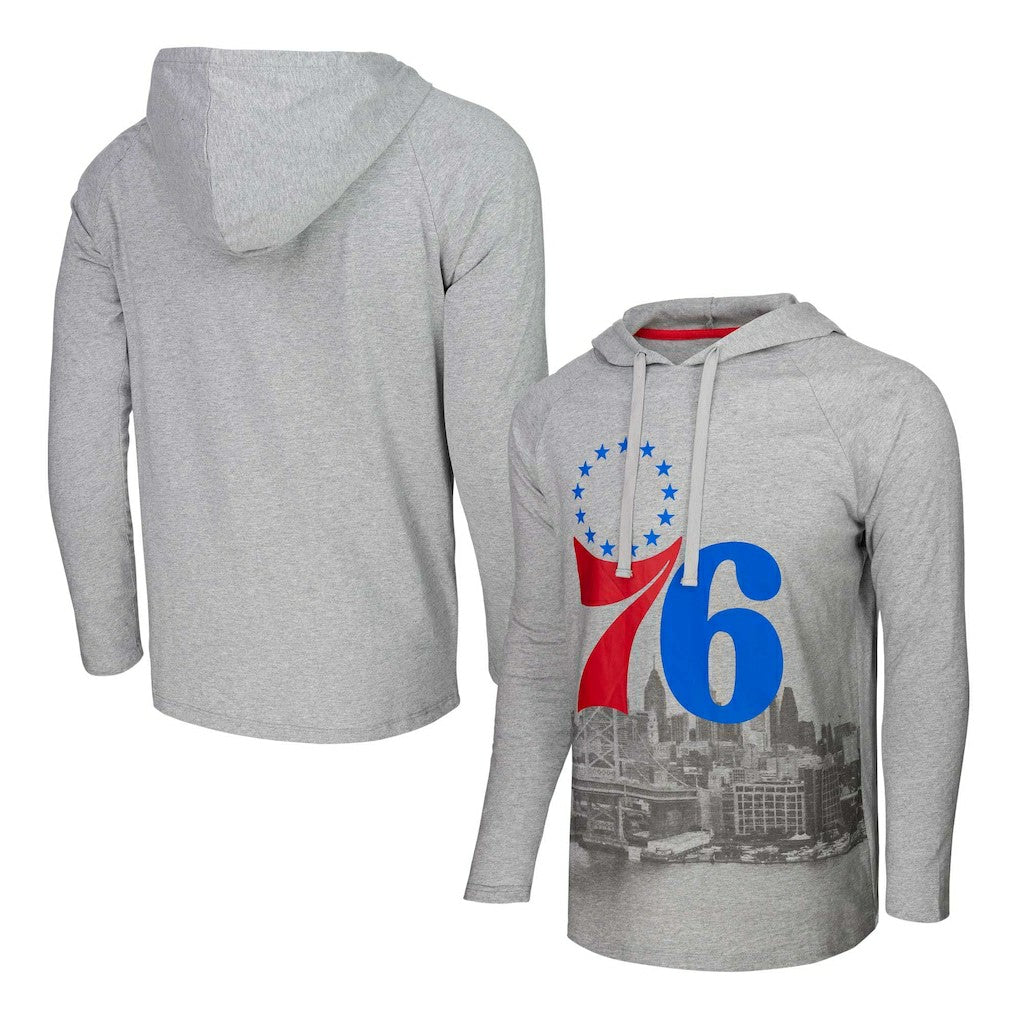 NBA Philadelphia 76ers Stadium Essentials Atrium Raglan Long Sleeve Hoodie T-Shirt