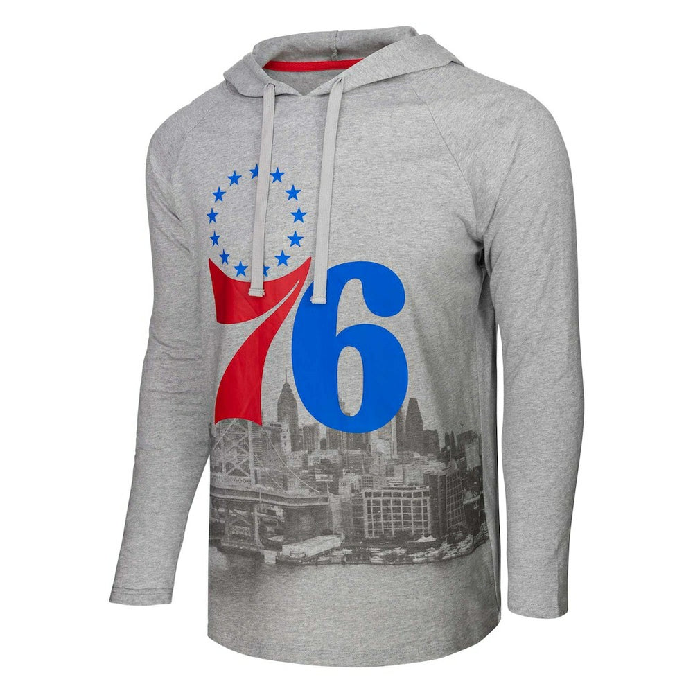 NBA Philadelphia 76ers Stadium Essentials Atrium Raglan Long Sleeve Hoodie T-Shirt