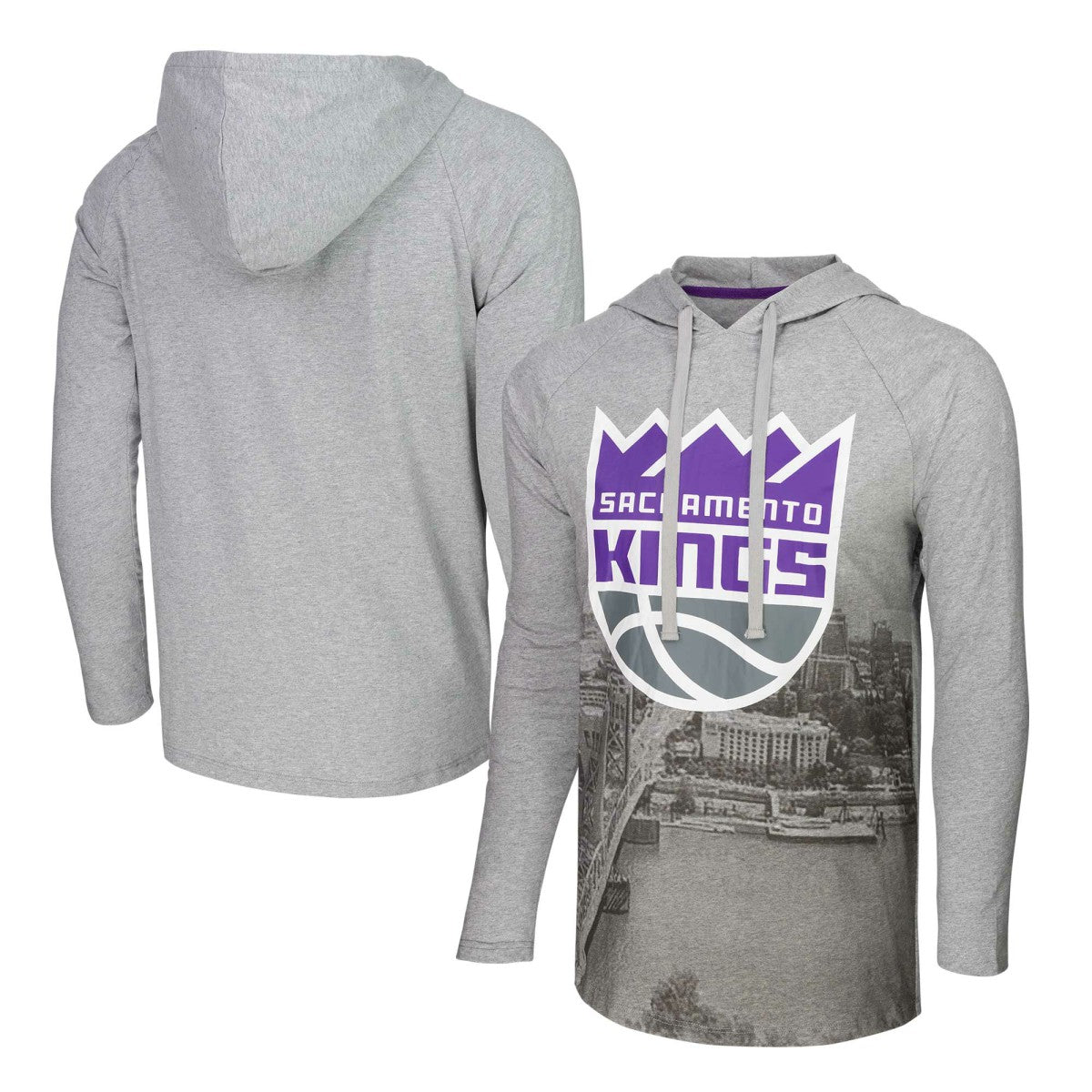 NBA Sacramento Kings Stadium Essentials Atrium Raglan Long Sleeve Hoodie T-Shirt