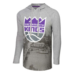 NBA Sacramento Kings Stadium Essentials Atrium Raglan Long Sleeve Hoodie T-Shirt