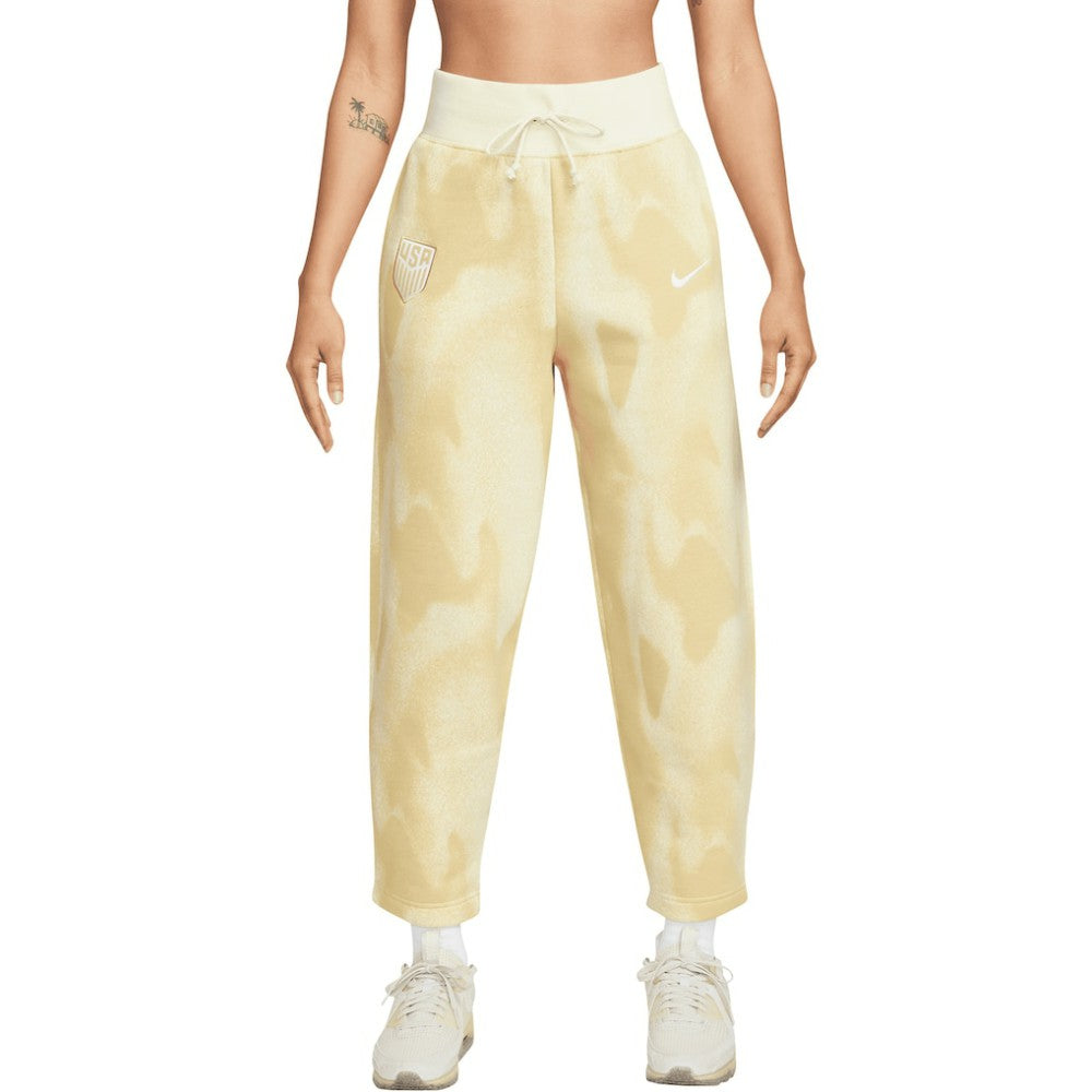 USMNT Women's Phoenix Fleece High-Waisted Curve Pants - Nike Cream