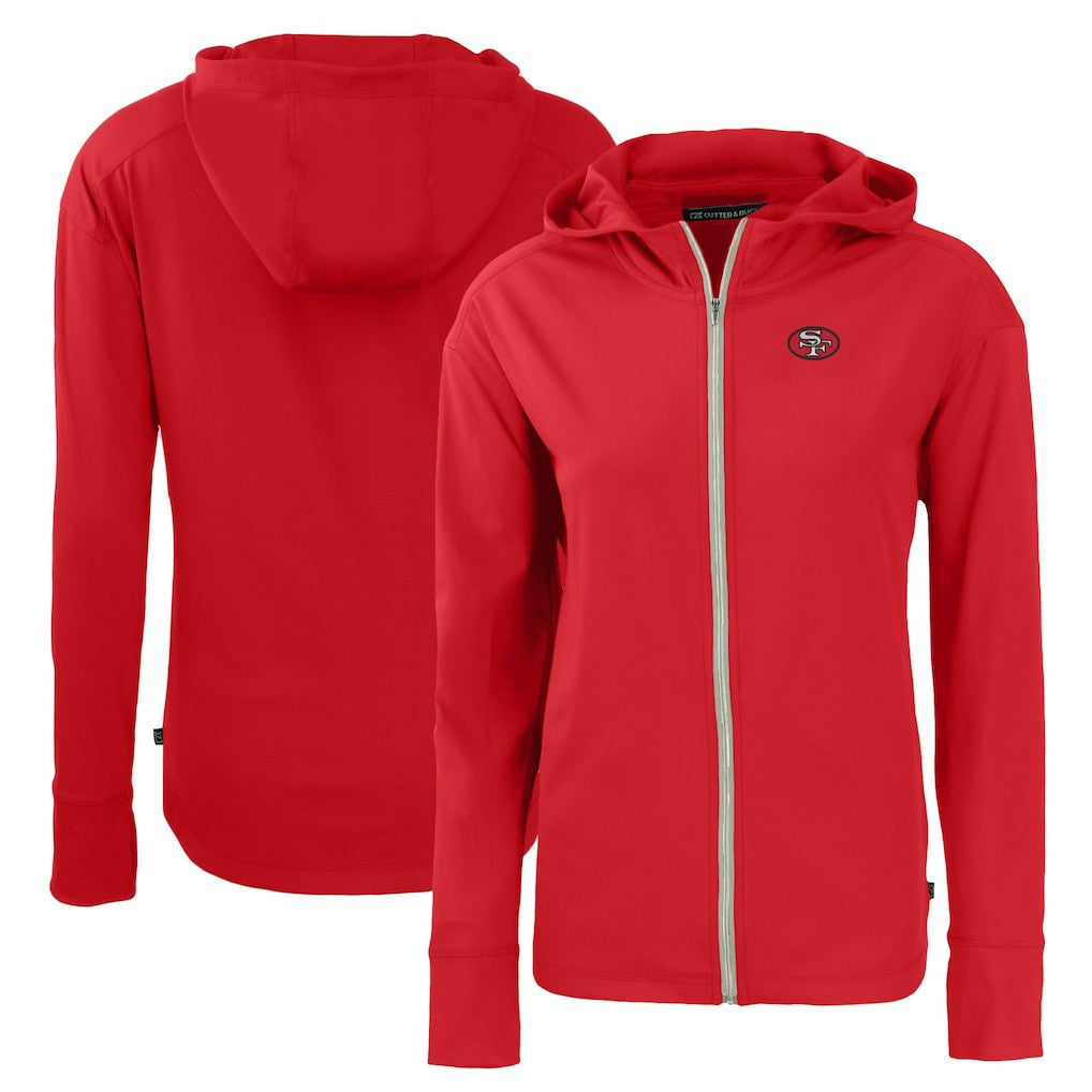 Cutter & Buck Women's Throwback Daybreak Eco Recycled Half-Zip Hoodie - San Francisco 49ers
