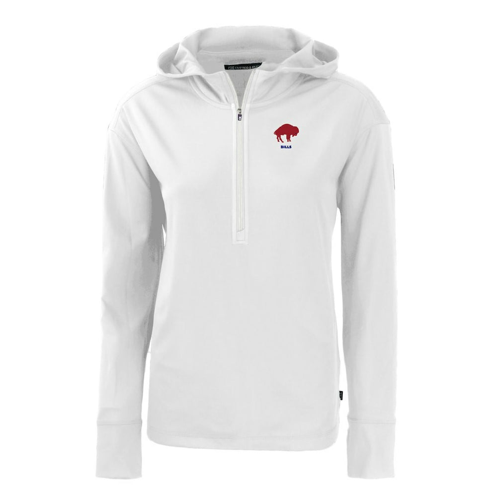 Cutter & Buck Women's Throwback Daybreak Eco Recycled Half-Zip Hoodie - Buffalo Bills
