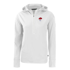 Cutter & Buck Women's Throwback Daybreak Eco Recycled Half-Zip Hoodie - Buffalo Bills