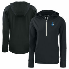 Cutter & Buck Women's Throwback Daybreak Eco Recycled Half-Zip Hoodie - Detroit Lions