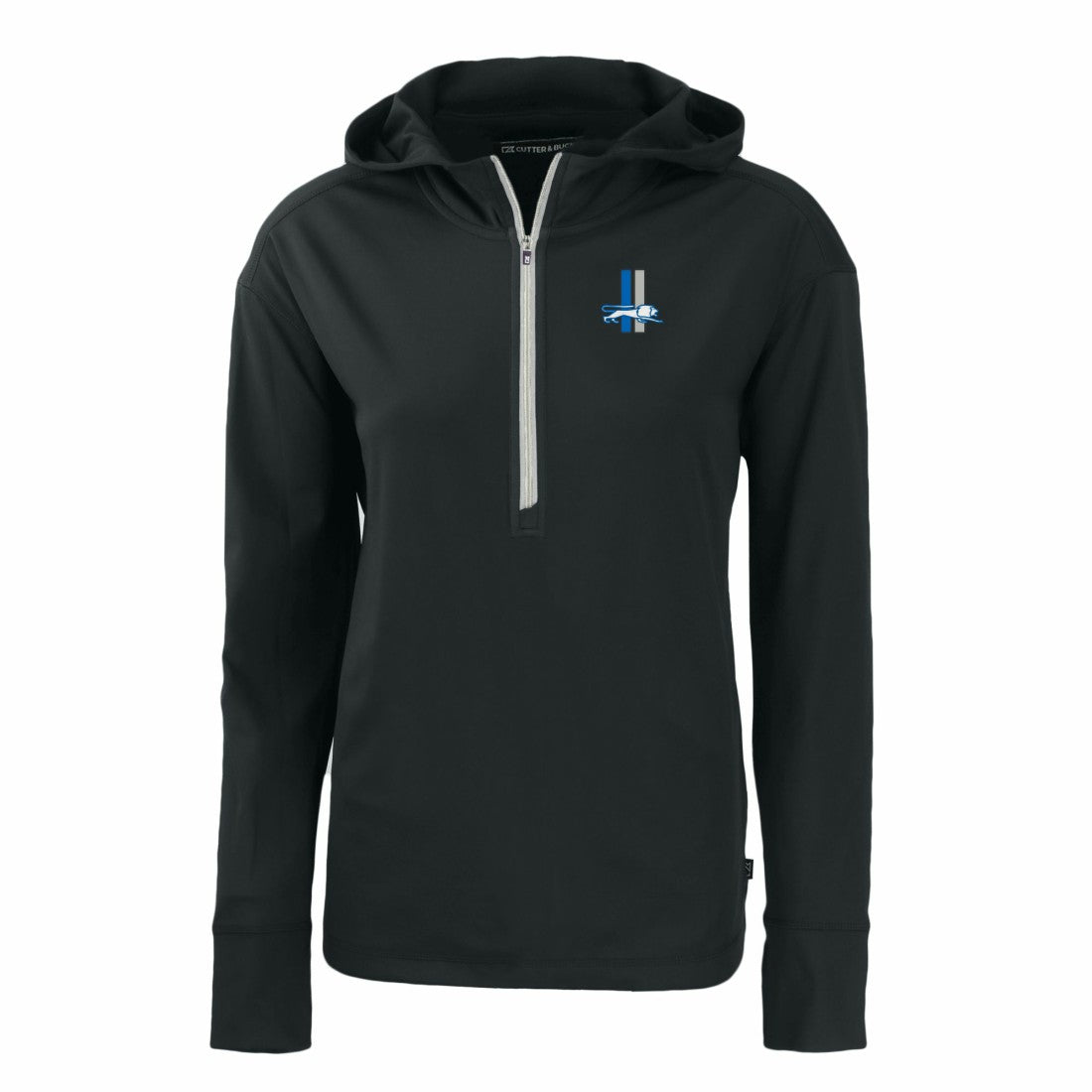 Cutter & Buck Women's Throwback Daybreak Eco Recycled Half-Zip Hoodie - Detroit Lions