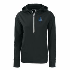 Cutter & Buck Women's Throwback Daybreak Eco Recycled Half-Zip Hoodie - Detroit Lions