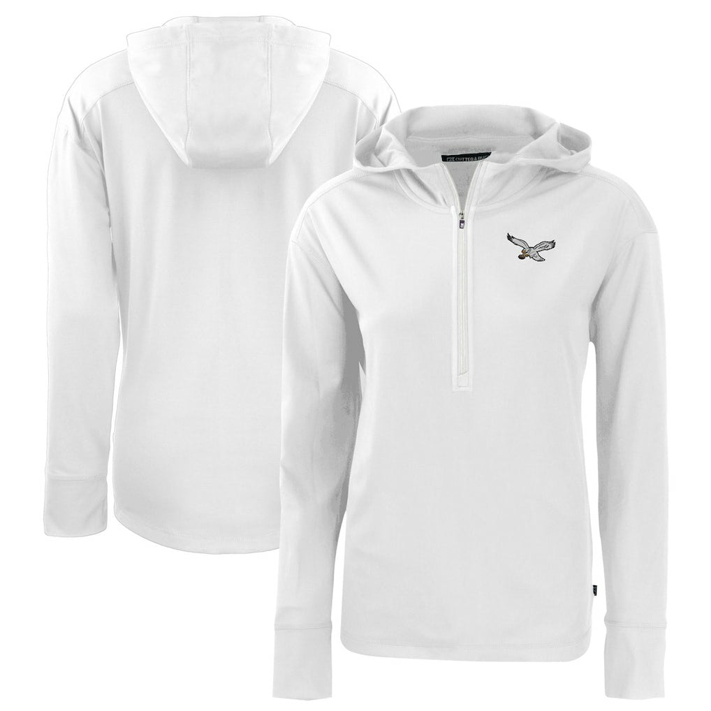 Cutter & Buck Women's Throwback Daybreak Eco Recycled Half-Zip Hoodie - Philadelphia Eagles