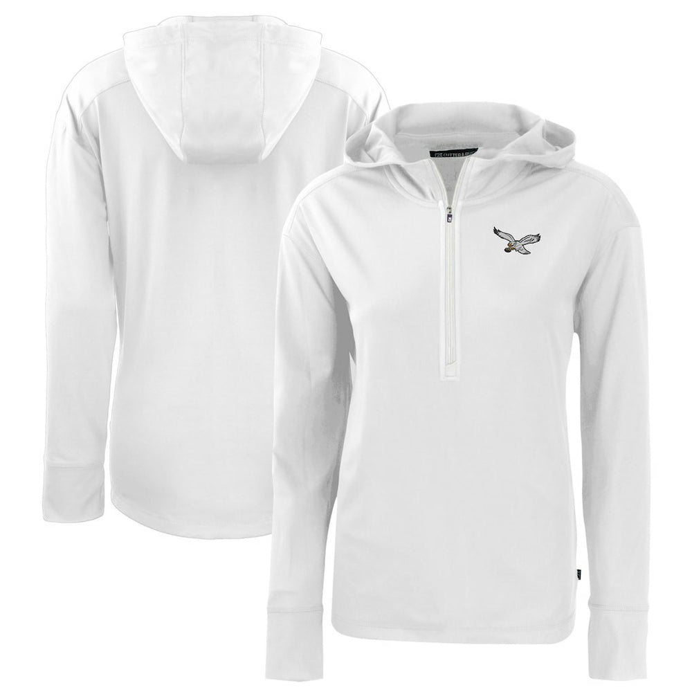Cutter & Buck Women's Throwback Daybreak Eco Recycled Half-Zip Hoodie - Philadelphia Eagles