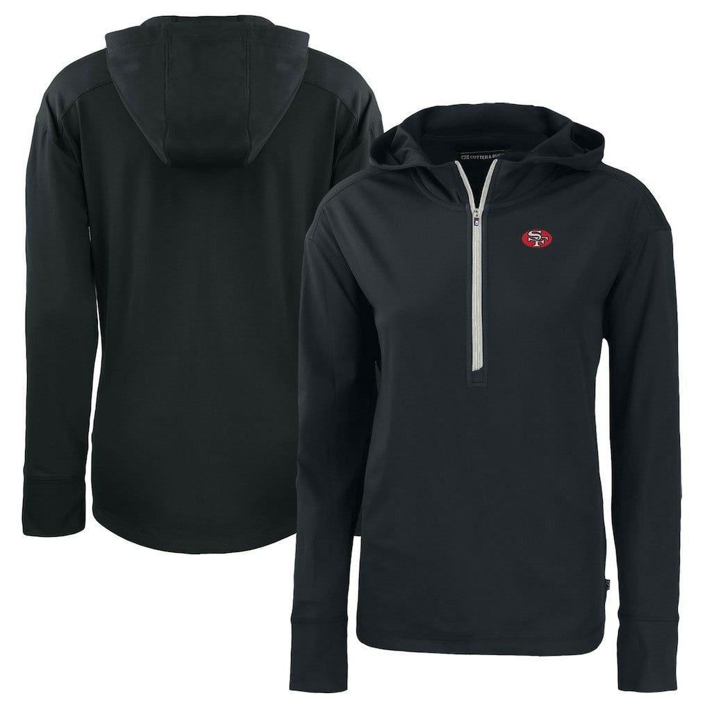 Cutter & Buck Women's Throwback Daybreak Eco Recycled Half-Zip Hoodie - San Francisco 49ers