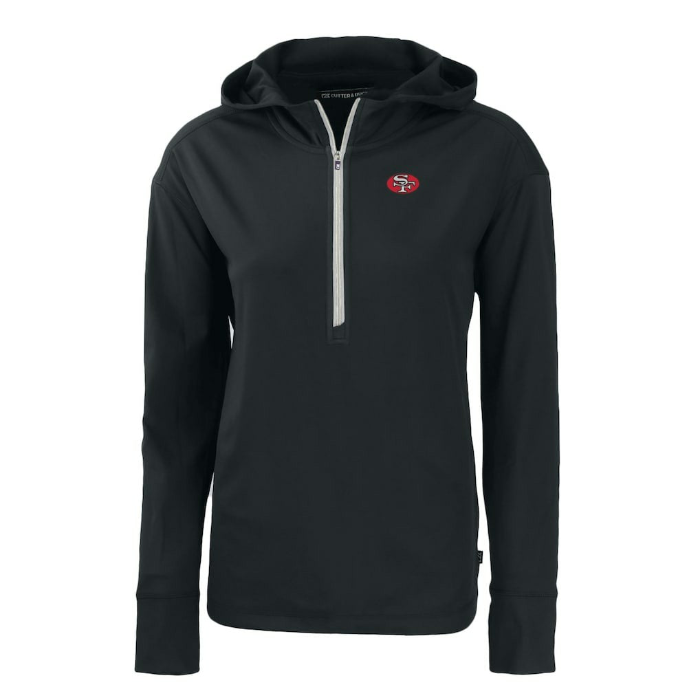 Cutter & Buck Women's Throwback Daybreak Eco Recycled Half-Zip Hoodie - San Francisco 49ers