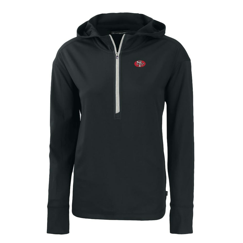 Cutter & Buck Women's Throwback Daybreak Eco Recycled Half-Zip Hoodie - San Francisco 49ers