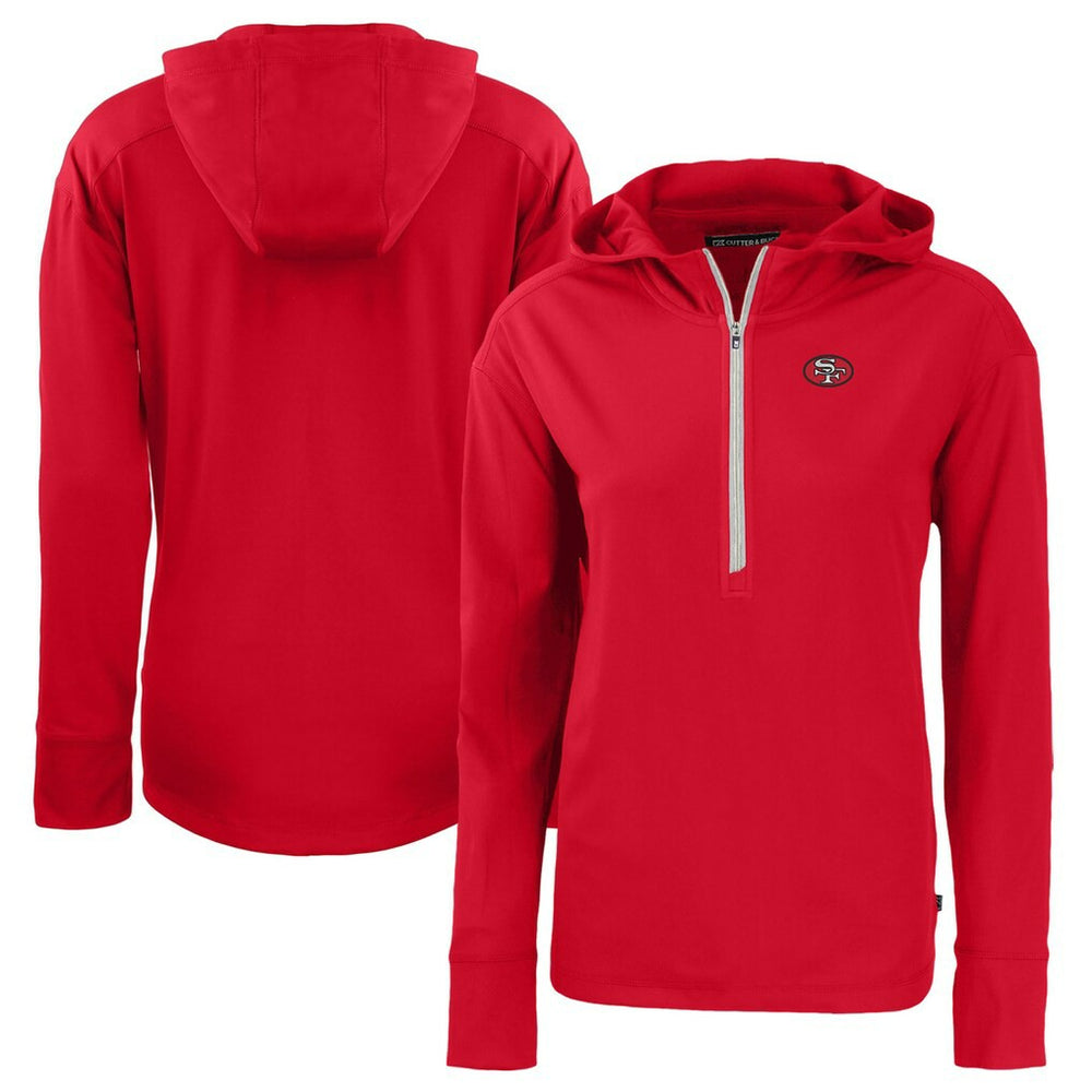 Cutter & Buck Women's Throwback Daybreak Eco Recycled Half-Zip Hoodie - San Francisco 49ers