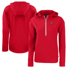 Cutter & Buck Women's Throwback Daybreak Eco Recycled Half-Zip Hoodie - San Francisco 49ers