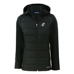 Cutter & Buck Women's Throwback Evoke Hybrid Eco Softshell Recycled Full-Zip Hoodie Jacket - New Orleans Saints