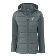 Cutter & Buck Women's Throwback Evoke Hybrid Eco Softshell Recycled Full-Zip Hoodie Jacket - New Orleans Saints