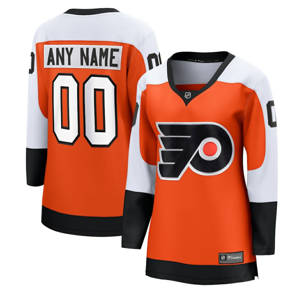 NHL Burnt Orange Philadelphia Flyers Fanatics Women's Home Premier Breakaway Custom Jersey