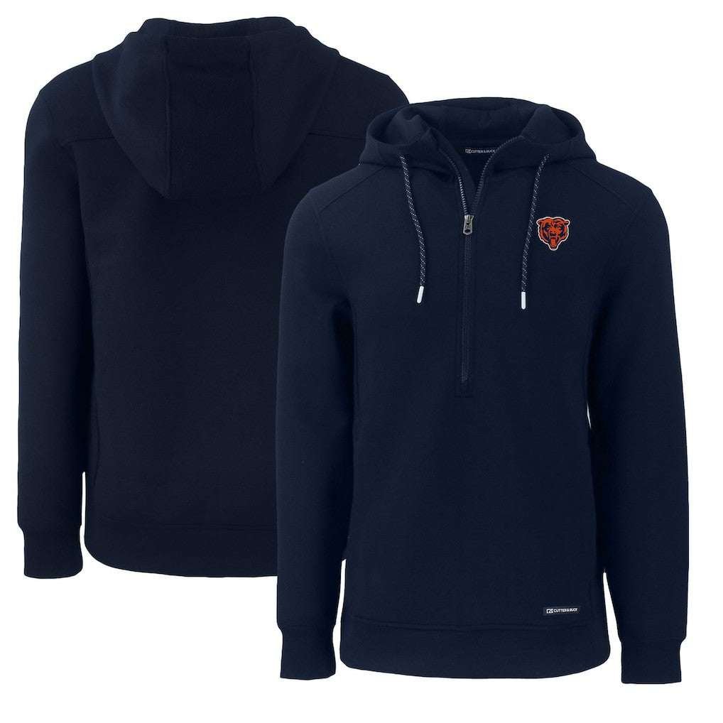 Cutter & Buck Throwback Roam Eco Half-Zip Recycled Pullover Hoodie - Chicago Bears