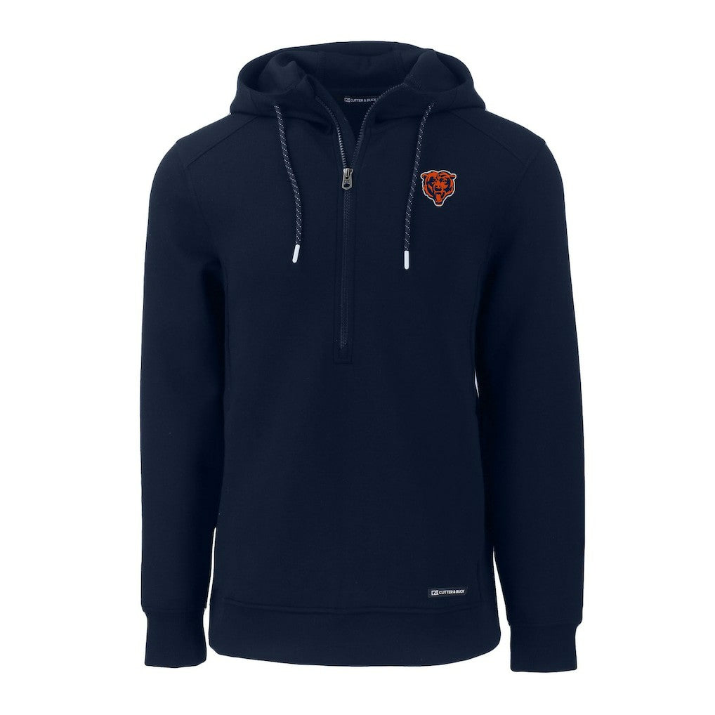 Cutter & Buck Throwback Roam Eco Half-Zip Recycled Pullover Hoodie - Chicago Bears