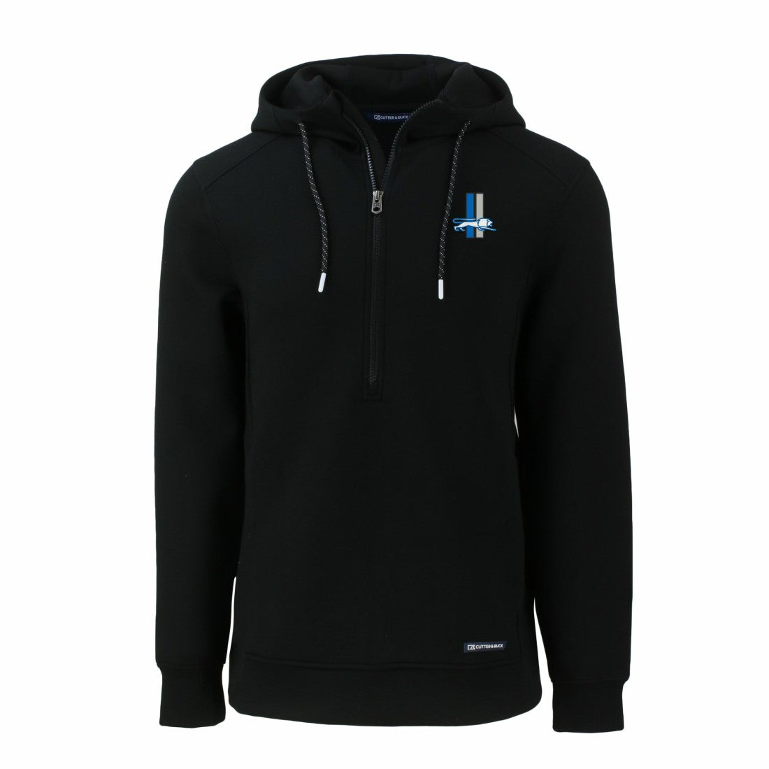 Cutter & Buck Throwback Roam Eco Half-Zip Recycled Pullover Hoodie - Detroit Lions