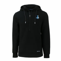 Cutter & Buck Throwback Roam Eco Half-Zip Recycled Pullover Hoodie - Detroit Lions