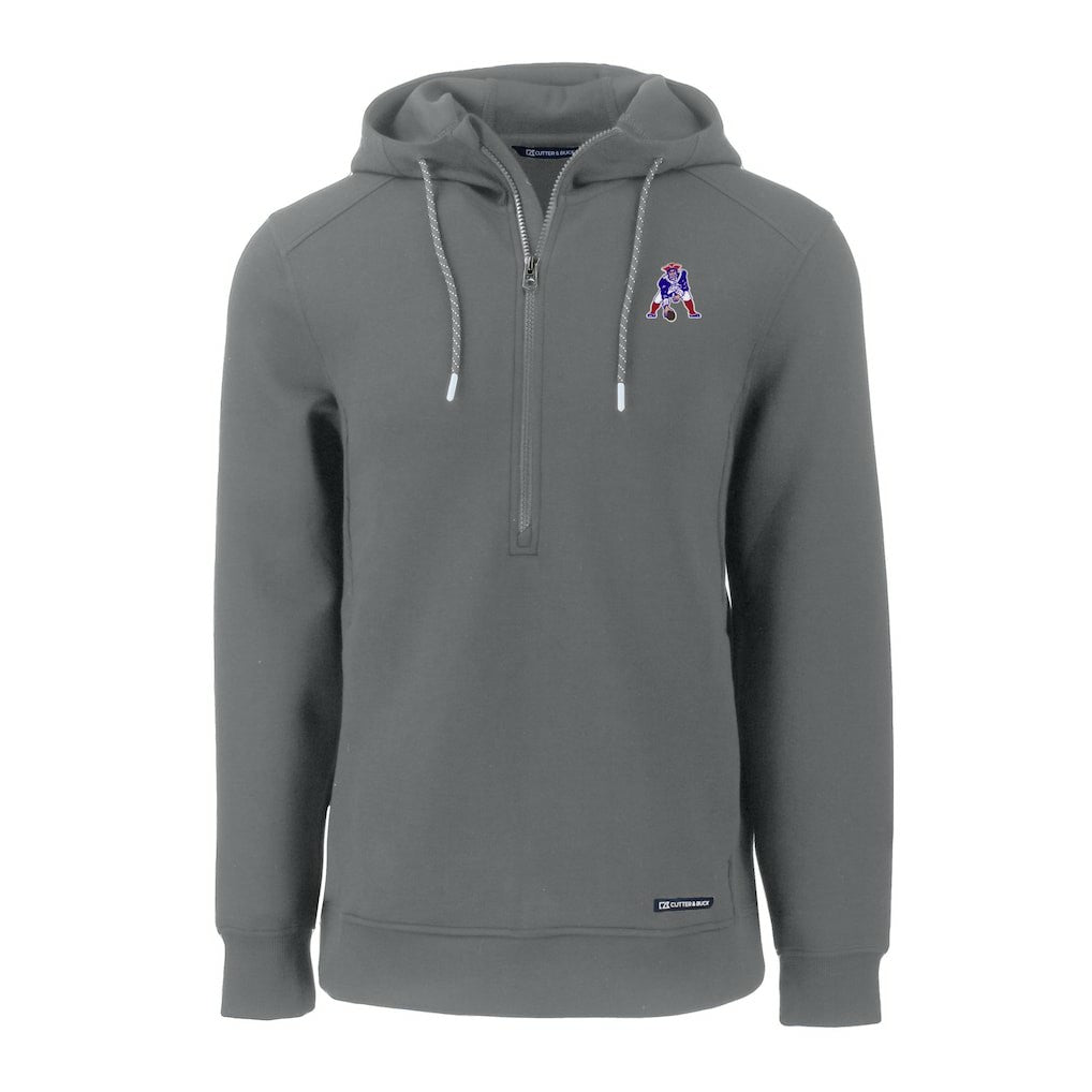 Cutter & Buck Throwback Roam Eco Half-Zip Recycled Pullover Hoodie - New England Patriots