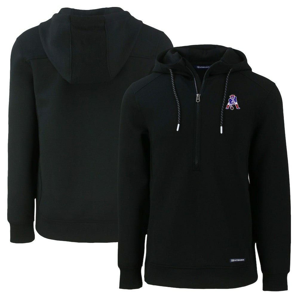 Cutter & Buck Throwback Roam Eco Half-Zip Recycled Pullover Hoodie - New England Patriots