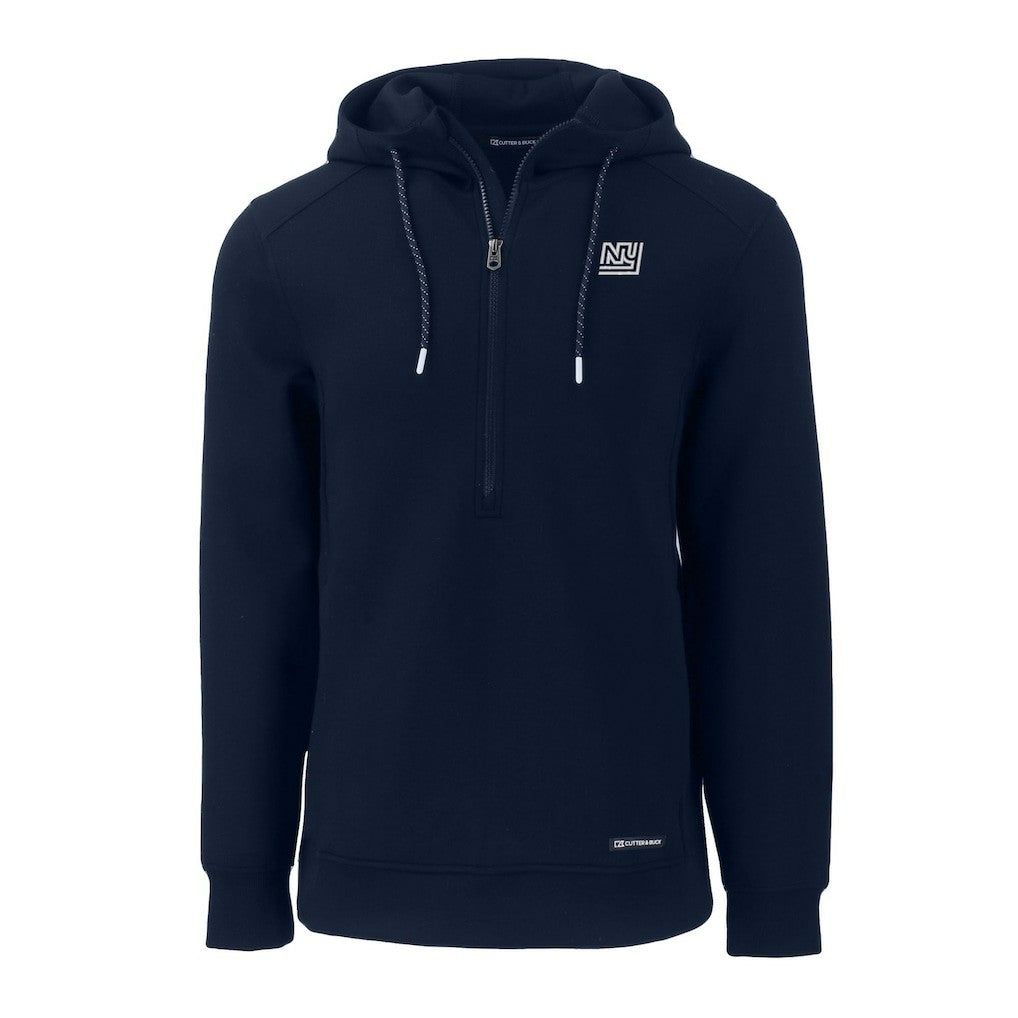 Cutter & Buck Throwback Roam Eco Half-Zip Recycled Pullover Hoodie - New York Giants