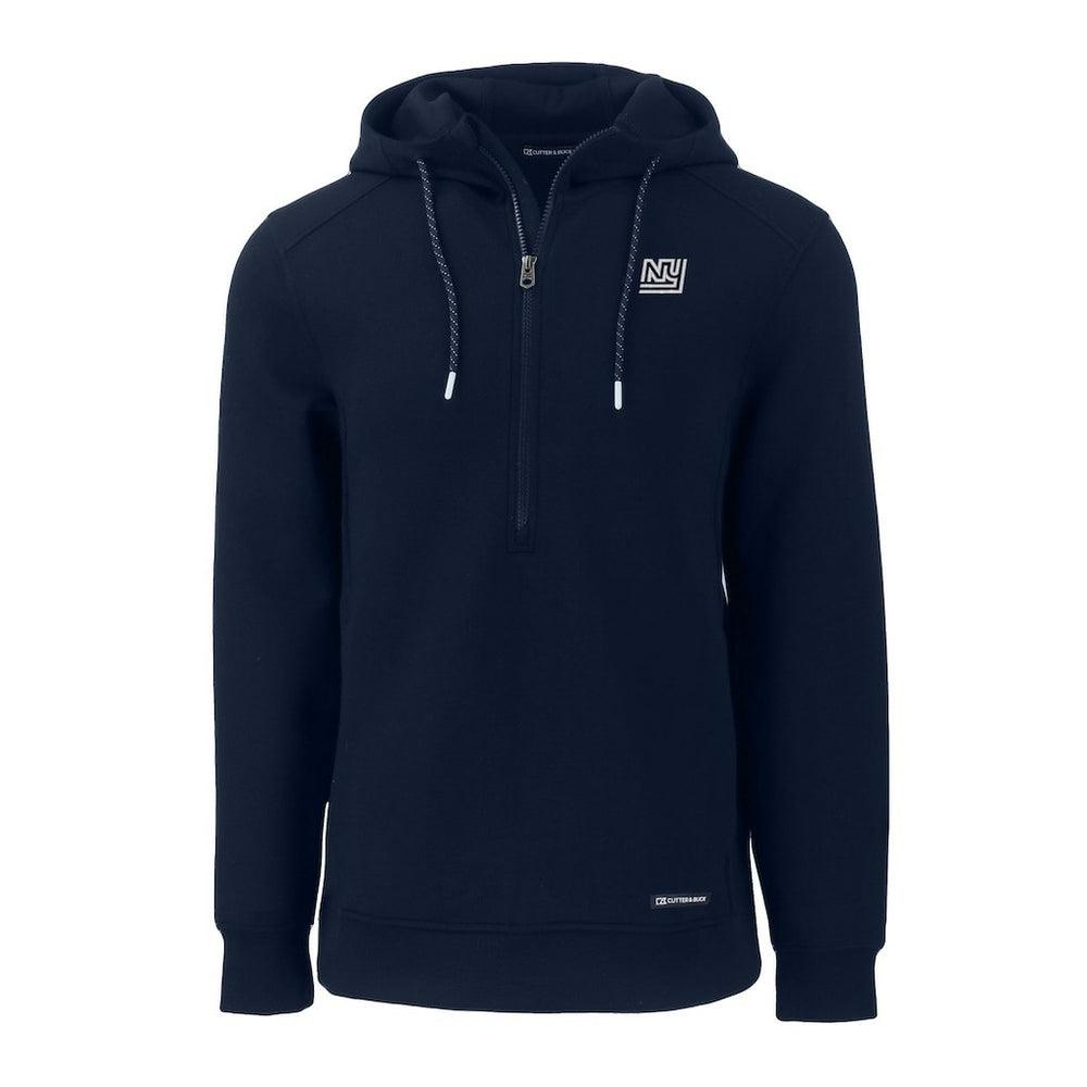 Cutter & Buck Throwback Roam Eco Half-Zip Recycled Pullover Hoodie - New York Giants