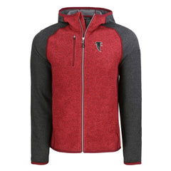 Cutter & Buck Throwback Mainsail Sweater-Knit Full-Zip Hoodie - Atlanta Falcons