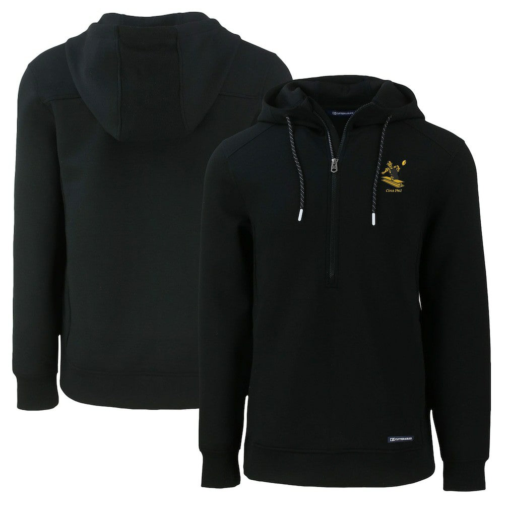 Cutter & Buck Throwback Roam Eco Half-Zip Recycled Pullover Hoodie - Pittsburgh Steelers