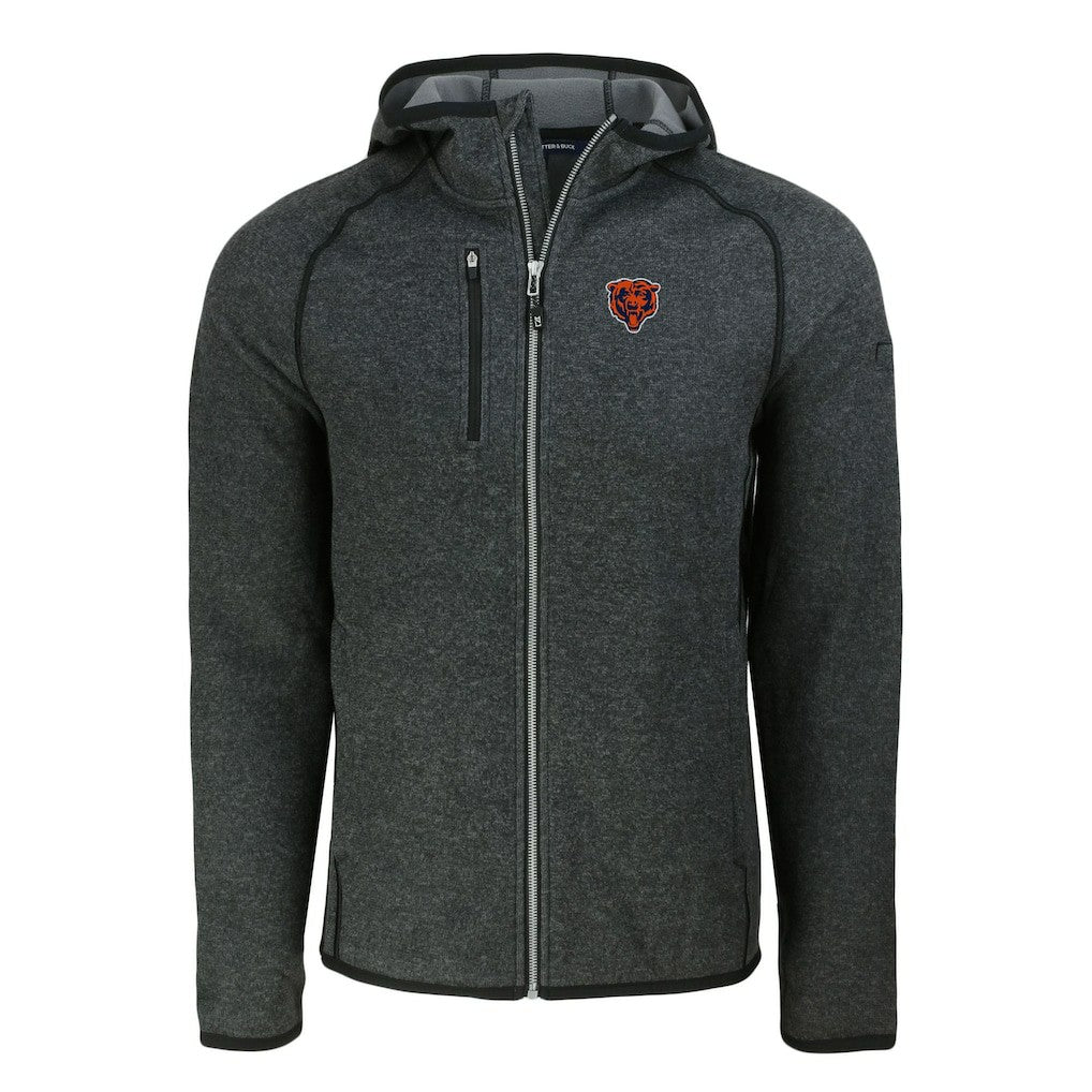 Cutter & Buck Throwback Mainsail Sweater-Knit Full-Zip Hoodie - Chicago Bears