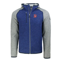 Cutter & Buck Throwback Mainsail Sweater-Knit Full-Zip Hoodie - Denver Broncos
