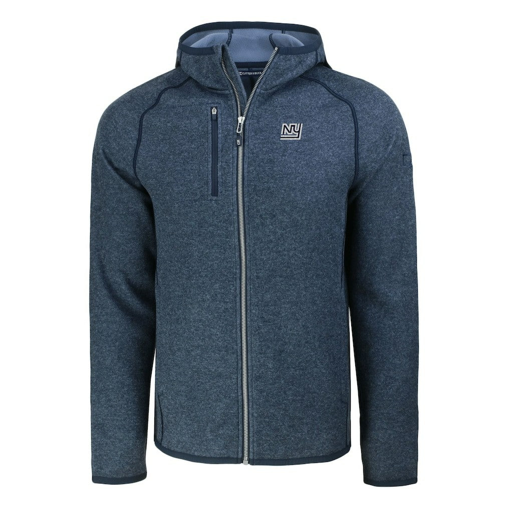 Cutter & Buck Throwback Mainsail Sweater-Knit Full-Zip Hoodie - New York Giants