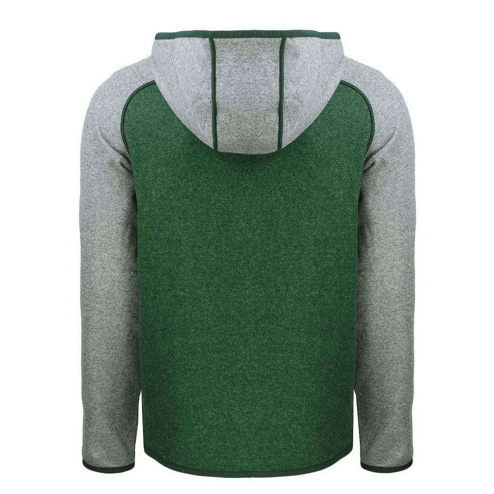 Cutter & Buck Throwback Mainsail Sweater-Knit Full-Zip Hoodie - New York Jets