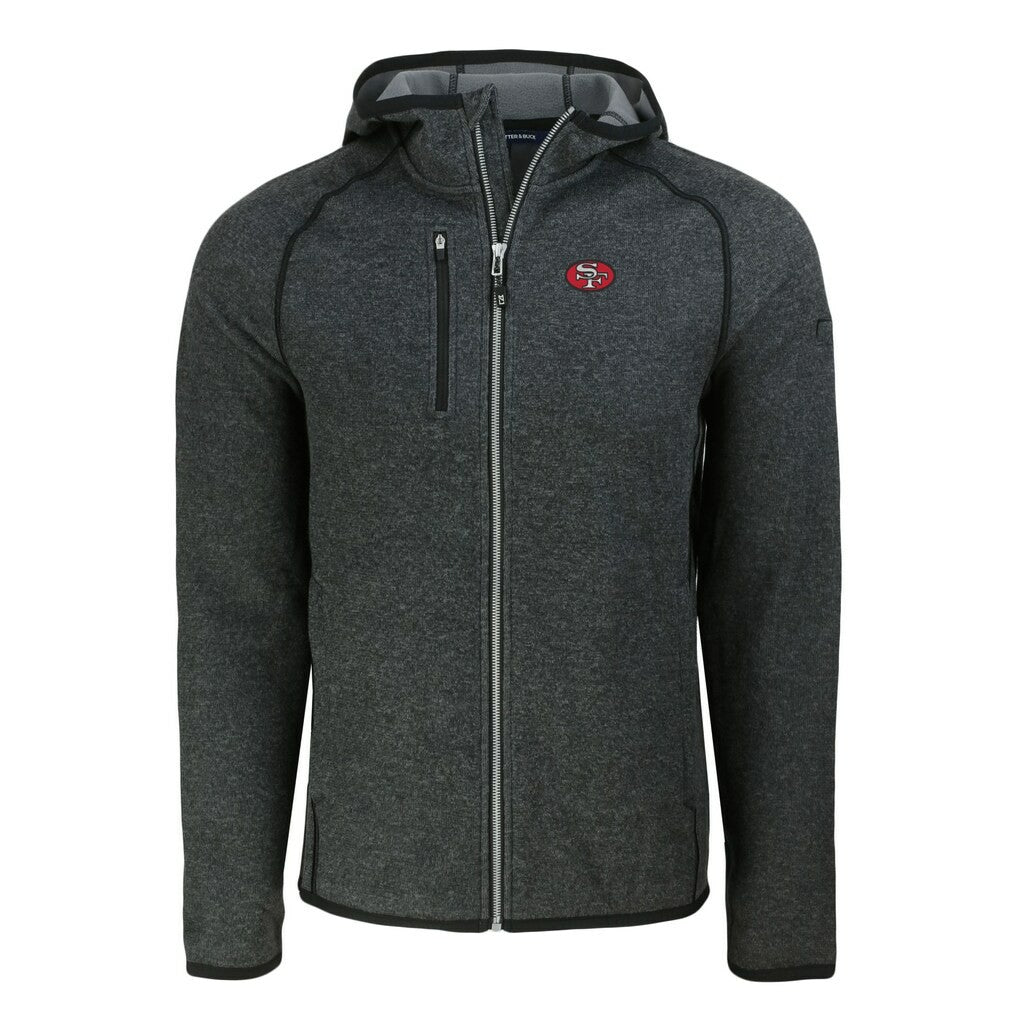 Cutter & Buck Throwback Mainsail Sweater-Knit Full-Zip Hoodie - San Francisco 49ers