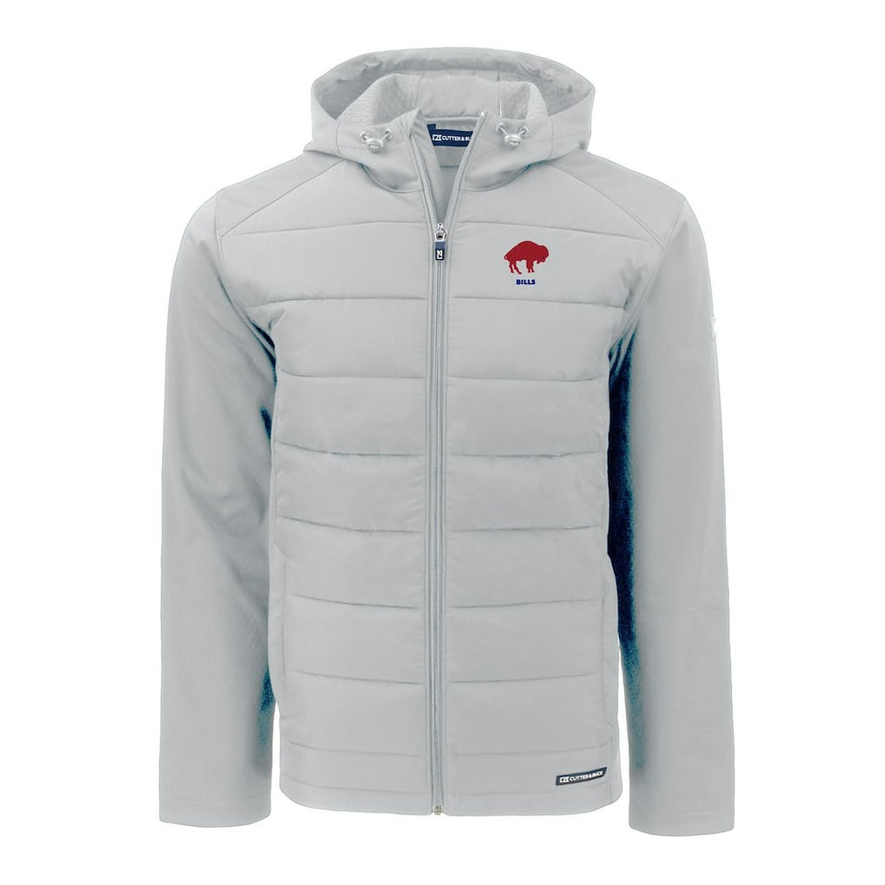 Cutter & Buck Throwback Evoke Hybrid Eco Softshell Recycled Full-Zip Hoodie Jacket - Buffalo Bills