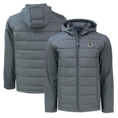 Cutter & Buck Throwback Evoke Hybrid Eco Softshell Recycled Full-Zip Hoodie Jacket - Las Vegas Raiders