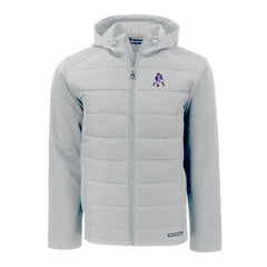 Cutter & Buck Throwback Evoke Hybrid Eco Softshell Recycled Full-Zip Hoodie Jacket - New England Patriots